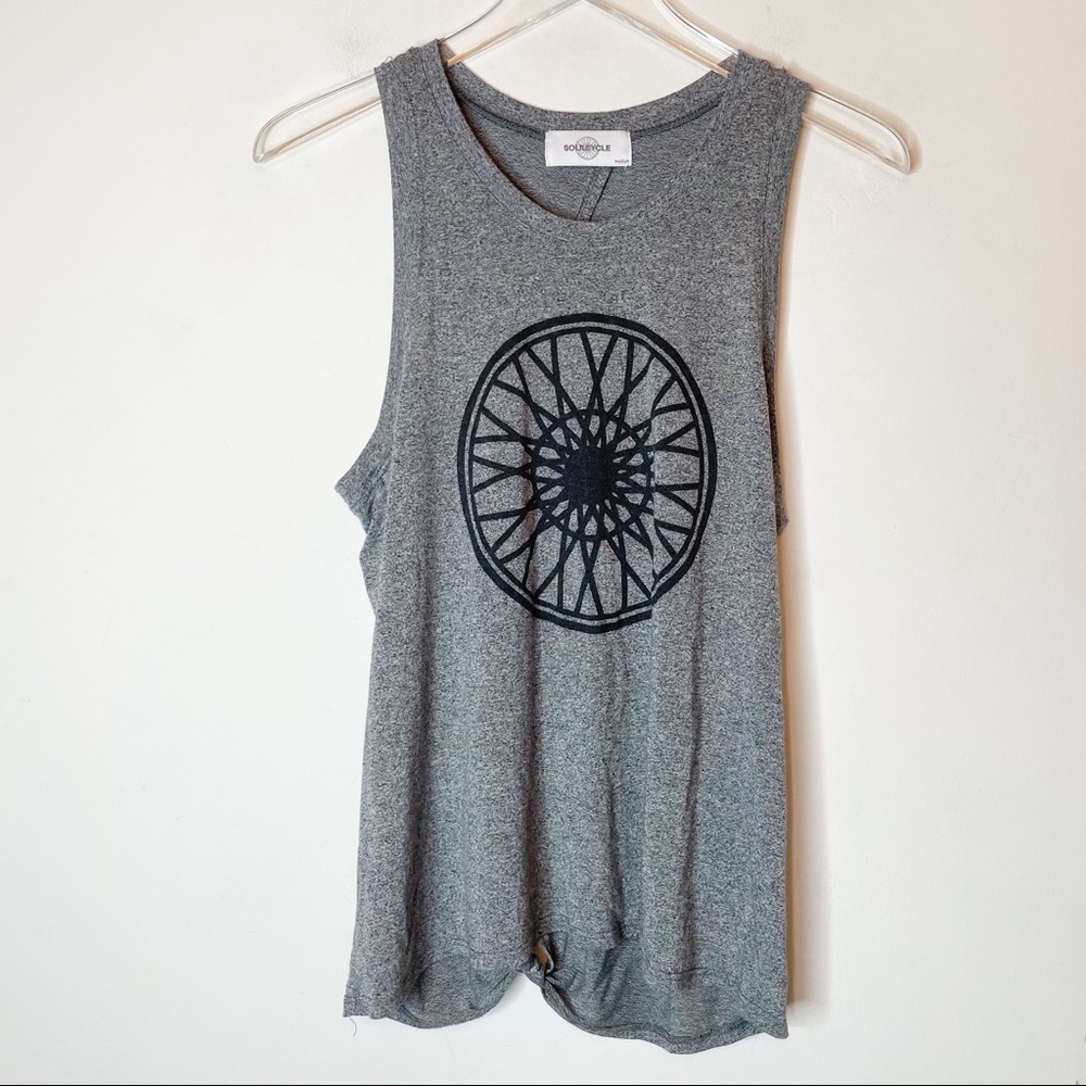 Soul Cycle | Gray Wheel Logo Tank Top Medium